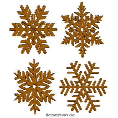Wooden Laser Cut Snowflake Ornament