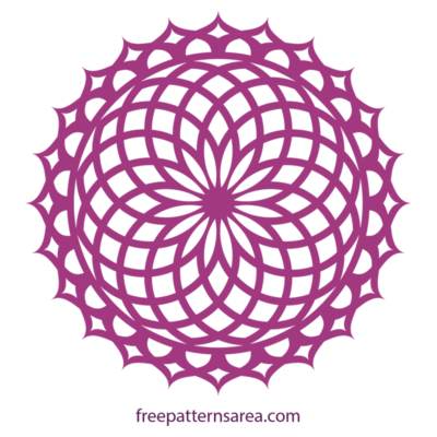 Simple Geometric Lotus Doily Mandala Svg