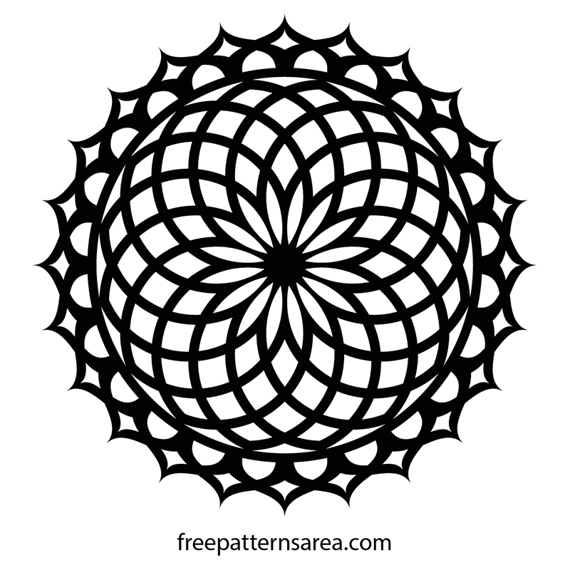 Download Free Geometric Lotus Mandala Ornament Vector ...