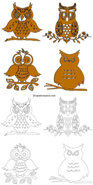 Owl Plasma Metal Cutout Designs