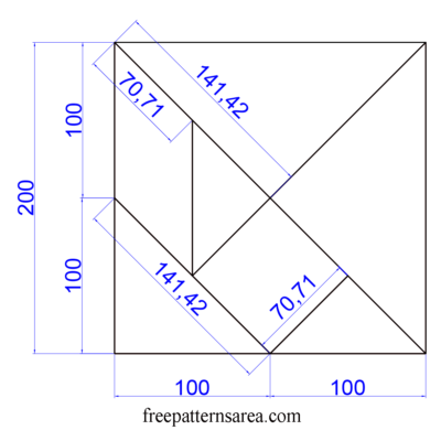 Dimensions And Template Of The Tangram