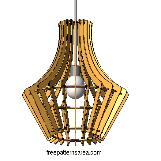 Wood Ceiling Lamp Project for Laser Cutters