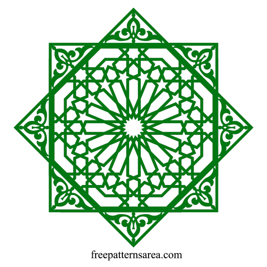 Islamic Arabic Geometric Shapes Tile Art