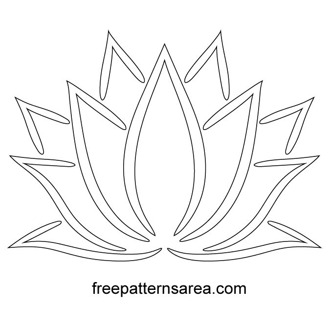 Meaning Of Lotus Flower Stencil Vector Freepatternsarea