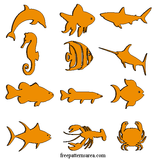 Cut Out Files for Laser Cut Wooden Fish Shapes 
