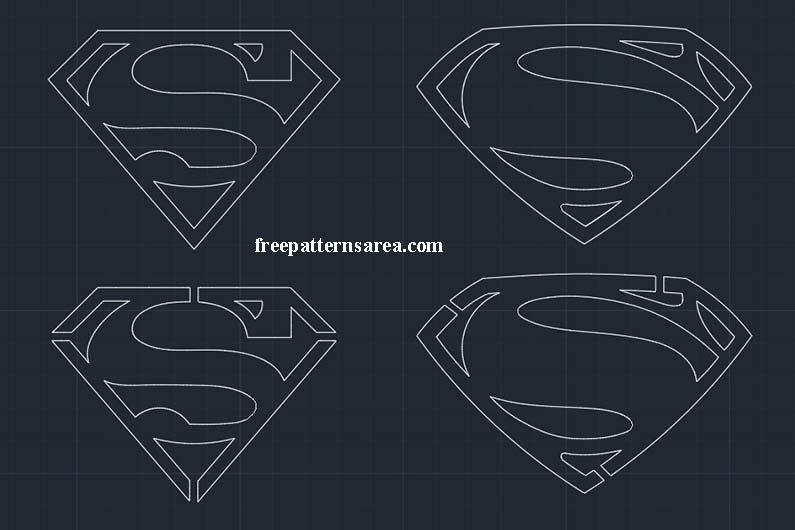 Download the Superman DWG file with CAD drawings of the superhero's logo for use as a CAD block in 2D CAD software. Perfect for designers and architects.