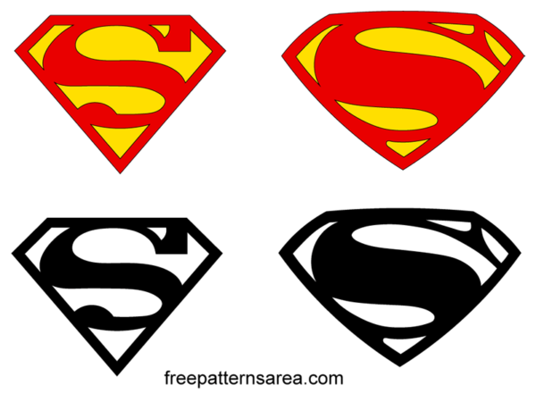Superman Symbol Logo Vectors | FreePatternsArea