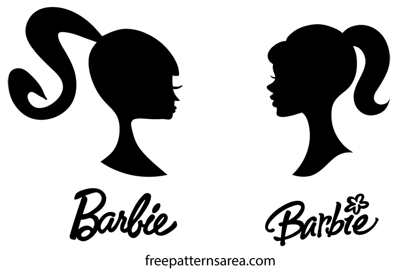 Barbie Head Logo Vector Clipart