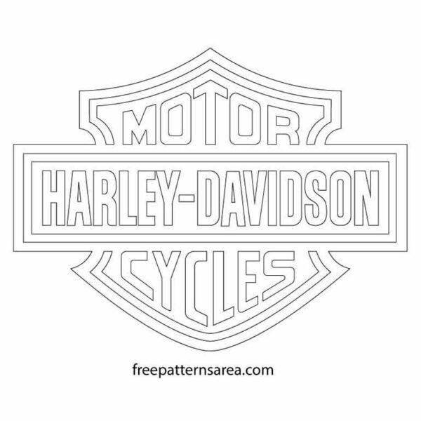 Printable Harley Davidson Cut Out Outline Logo TemplatePrintable Harley Davidson Cut Out Outline Logo Template