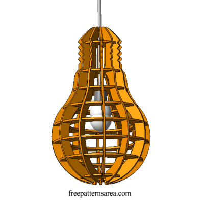 Bulb Shaped Lamp MDF Laser Cut Ideas