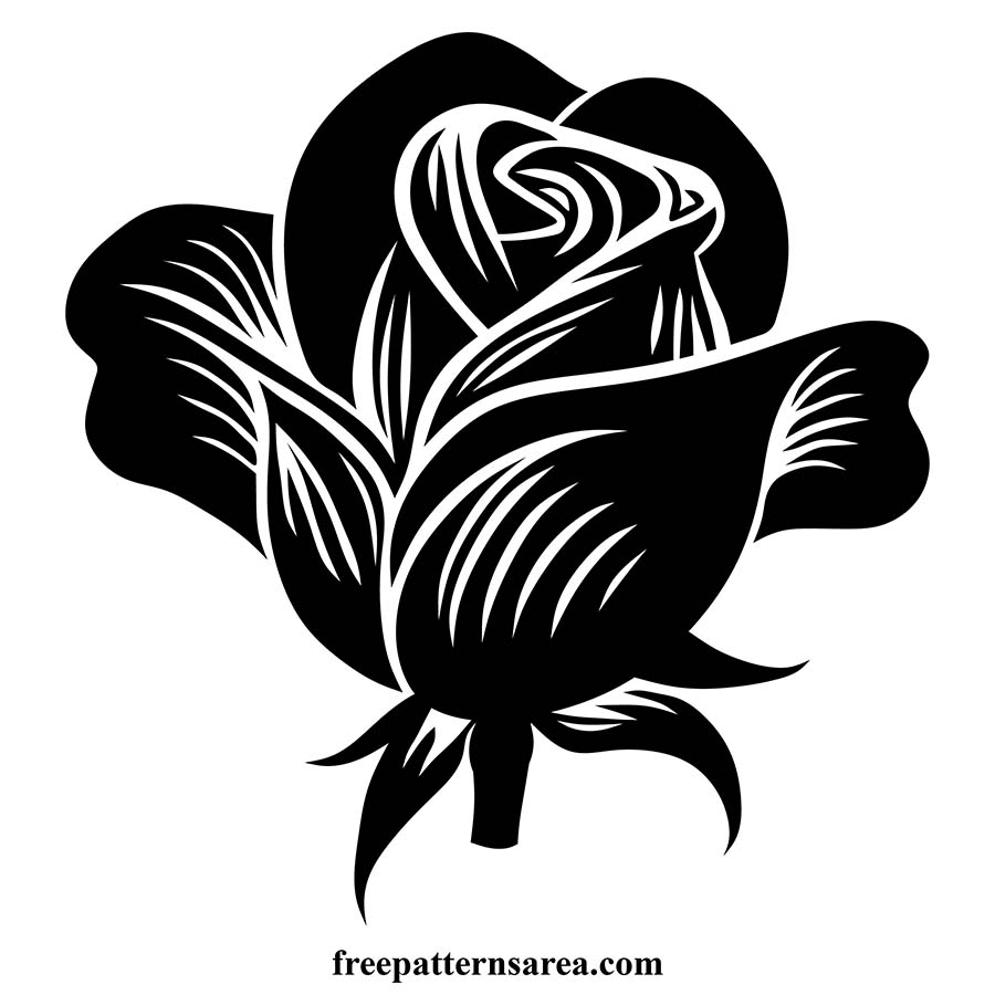 Free transparent rose vector graphic to use as decorative clipart.