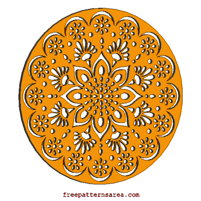 Wooden Mandala Stencil Template For CNC Laser Cutting