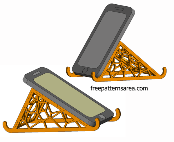 Laser Cut Mobile Phone Stand Holder Design