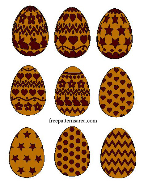 Laser Cut Engraved Easter Eggs Cut out