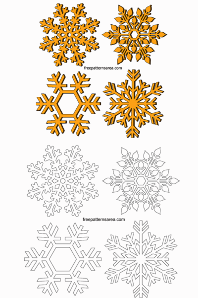 Wood Snowflakes Scroll Saw Pattern