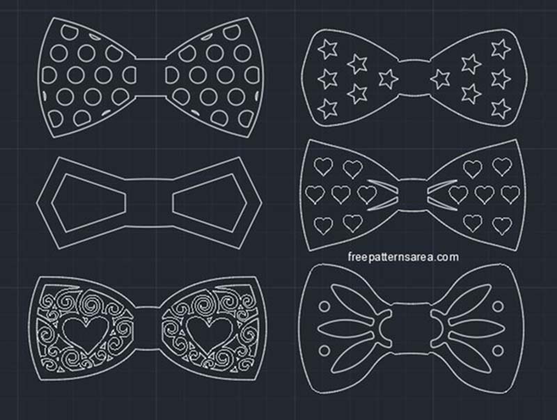 Bow tie DWG CAD block file for Autocad