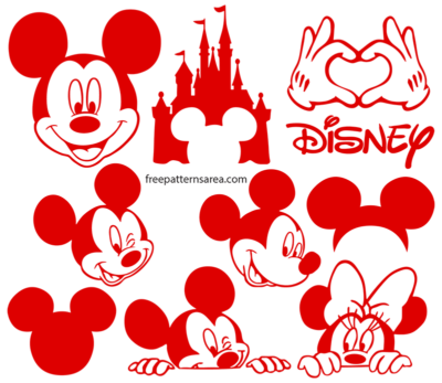Disney Mickey Mouse SVG silhouette cut files for Cricut, Silhouette Cameo, Silhouette Portrait, Silhouette Curio die cut crafting macfines.