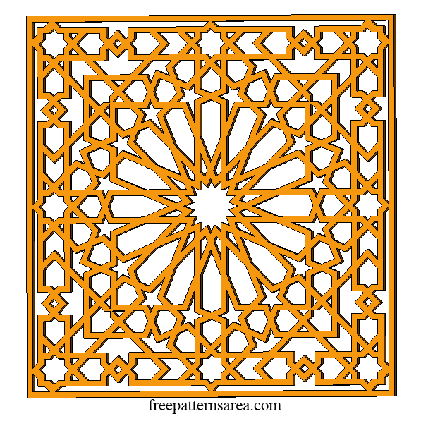 Islamic Geometric Cnc Laser Cut Pattern
