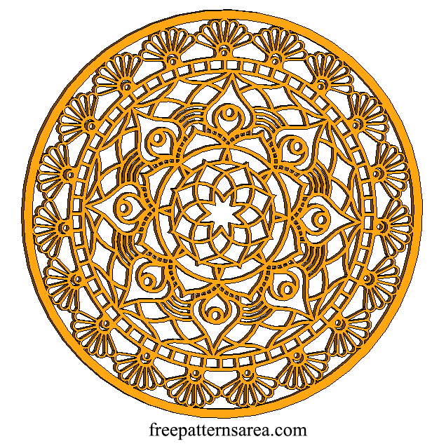 3d Wooden Mandala Template for Laser Cutting