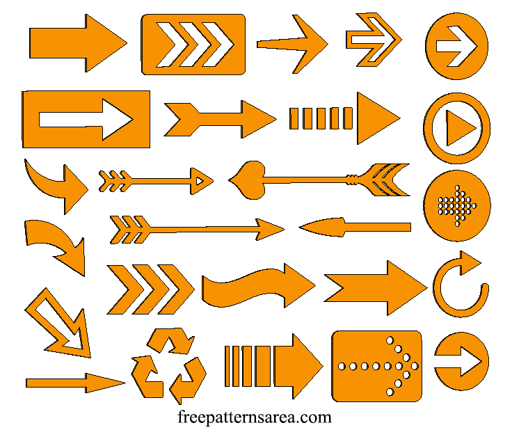 Arrow Cut Out Designs for Laser Cutting