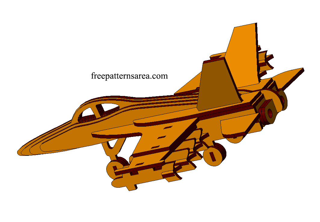 Laser Cut War Plane Model Puzzle