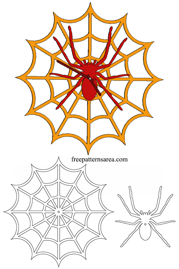 Spider's Web Wall Clock, a DIY project combining CNC laser cutting technology with symbolic artistry, files available for download.
