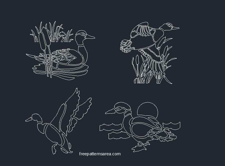 Autocad Dwg Duck Stencil Cad Drawings