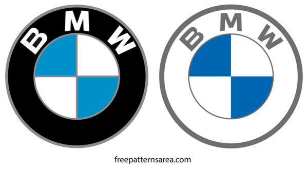 BMW logo emblem vector clipart files. Transparent BMW symbol badge eps, png, dxf files