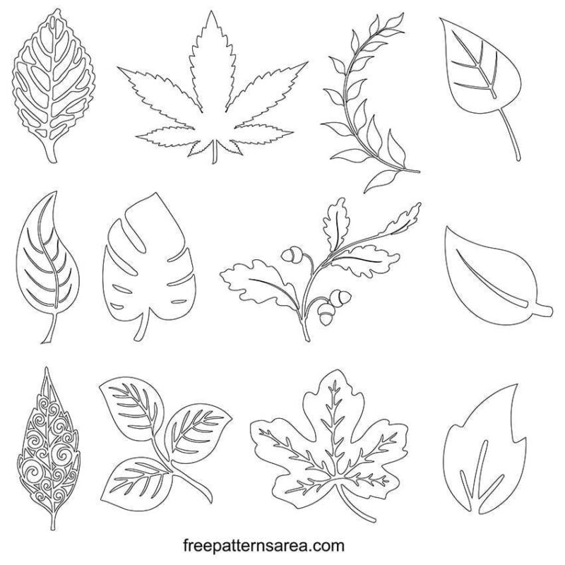 Leaves Silhouette Vector Designs and Clipart Images | FreePatternsArea