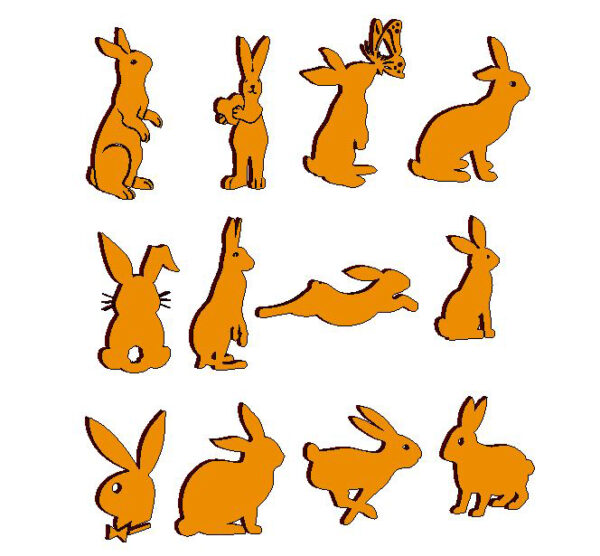 Download Free Bunny Rabbit Silhouette Vector Images for Easter