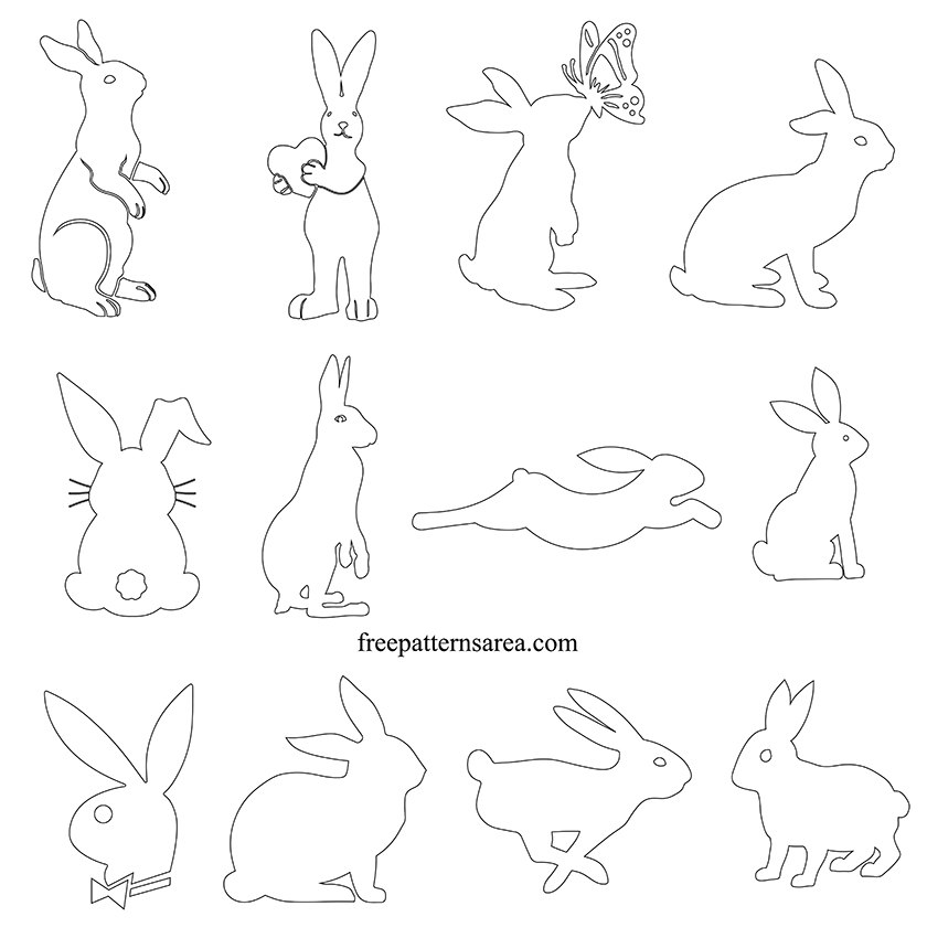 Printable Bunny Outline Pdf Template