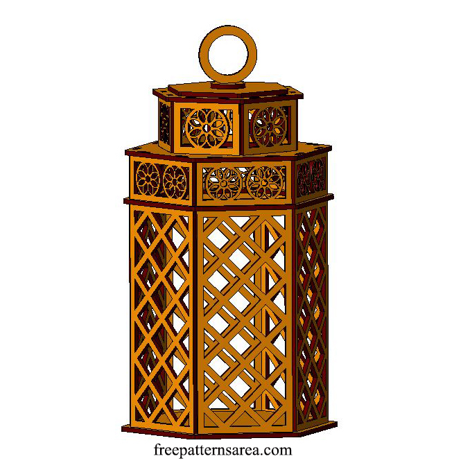 Free wooden lantern laser cut 3d dxf files. Cool things to laser cut.