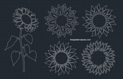 Sunflower DWG CAD Block File