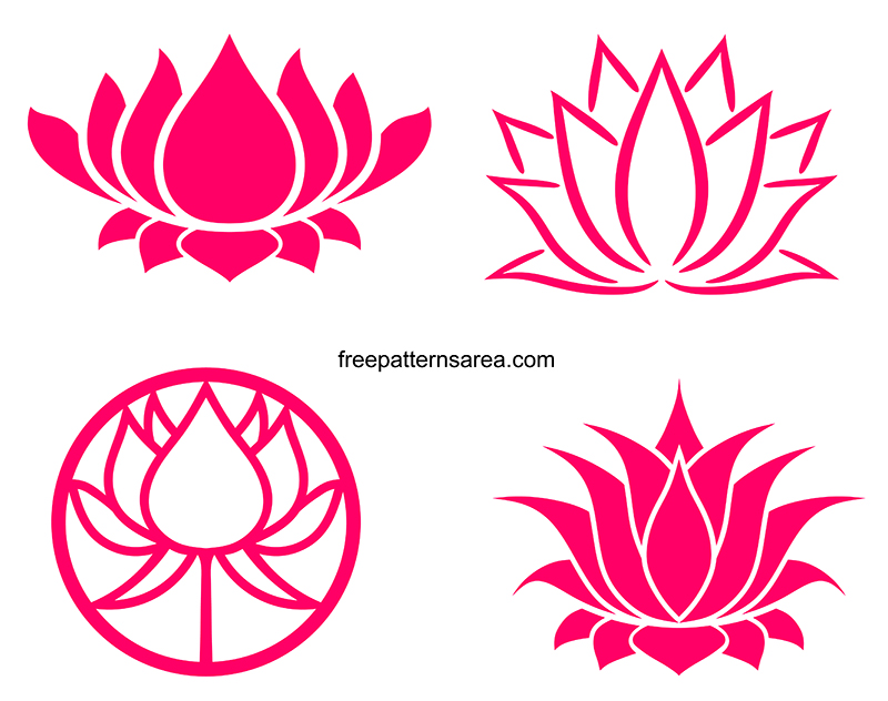 Free Download Lotus Flower SVG Clipart Designs