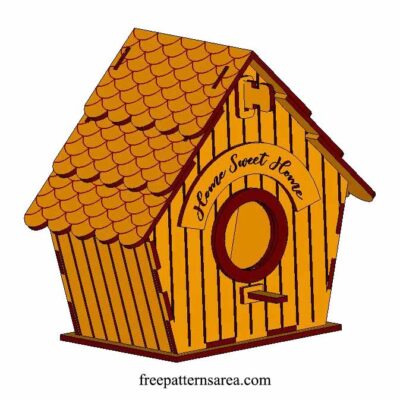 Laser Cut Bird Nesting Box Design Download Free. Cnc Wooden Bird House Project