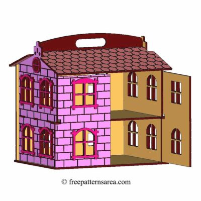 Free Doll House Svg Project File For Laser Cutting