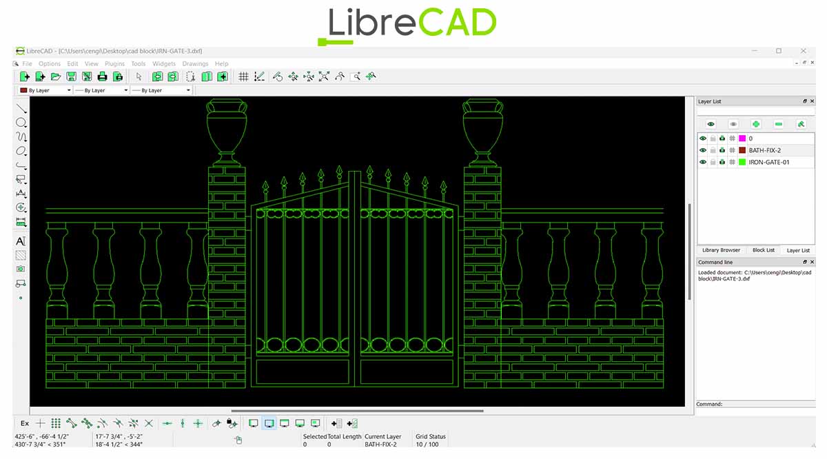 Librecad Free 2D CAD Software