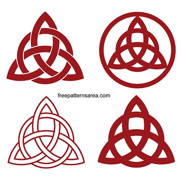 Charmed Celtic Knot Triquetra Symbol SVG Graphic and Cut File