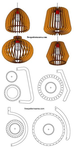 Laser Cut Lamp Designs Lighting SVG Laser Cut File