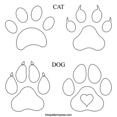 Free Download: Dog and Cat Paw Print Vector Files