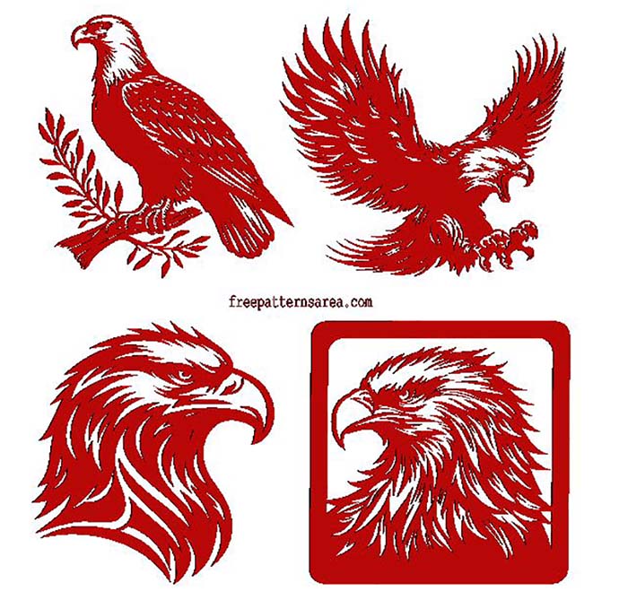 A free DXF cutting design for an eagle, suitable for use with CNC laser cutters and plasma cutters. This design is perfect for a variety of projects, such as creating signs, wall art, and other decorative items.