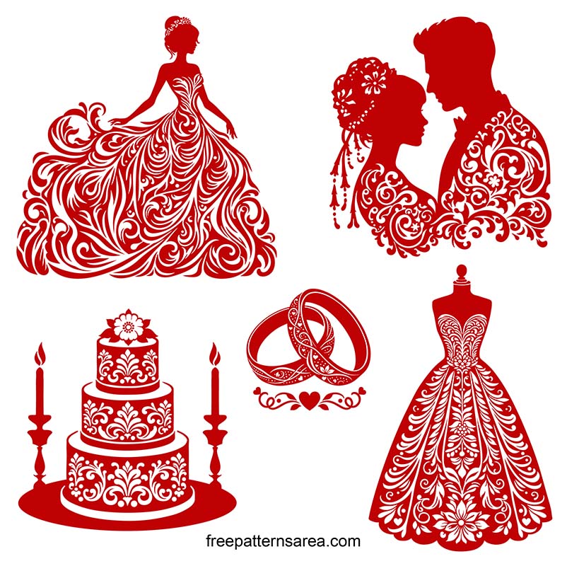 This free wedding SVG cutting file is optimized for use with digital craft machines like Cricut, Silhouette, Brother ScanNCut, and Glowforge. You can use it to create custom wedding invitations, save the dates, thank you cards, and other wedding-related items.