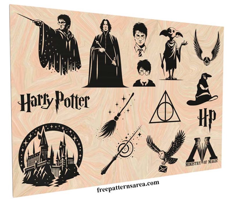 Harry Potter Silhouettes: Free Vector Designs Collection - FreePatternsArea