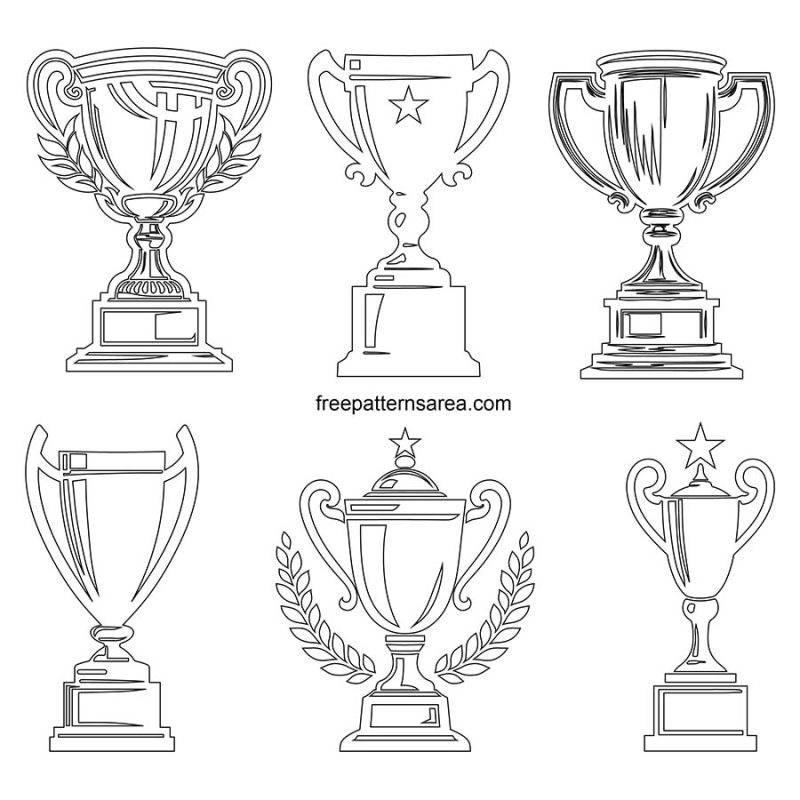 Free Trophy Vector Designs: Download SVG, PNG, DXF & More ...