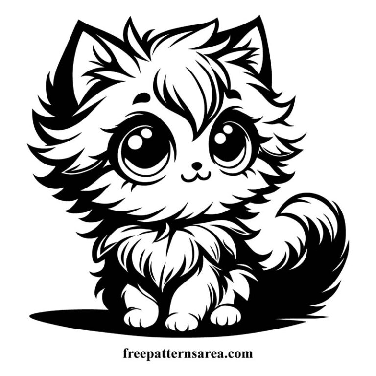 Kitty Vector Shape Download Free Cute Kitten and Cat Vector Designs - FreePatternsArea