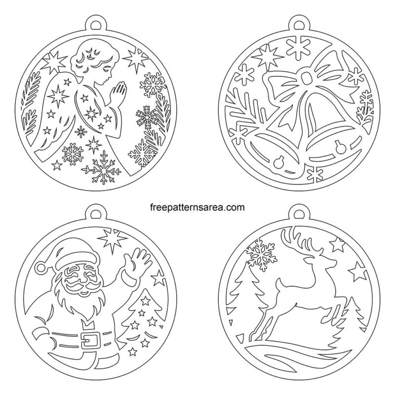 Free Christmas Ornament CDR File for CorelDRAW Download - FreePatternsArea
