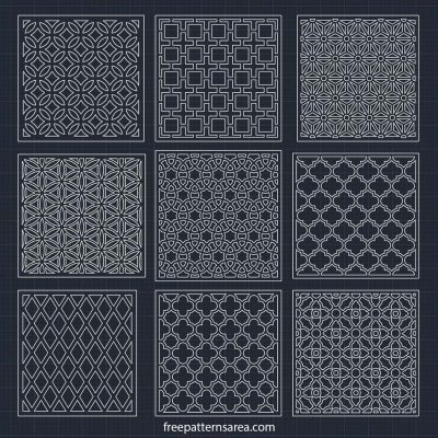 Autocad Geometric Pattern Geometric Patterns and Motifs: Vector, CAD and CNC Files - FreePatternsArea