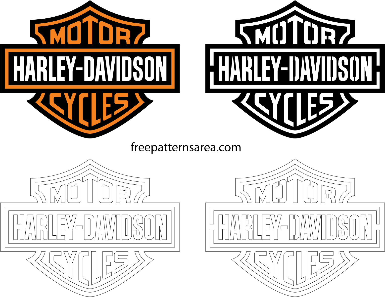 Download Free Harley Davidson Logo Stencil Vector. 