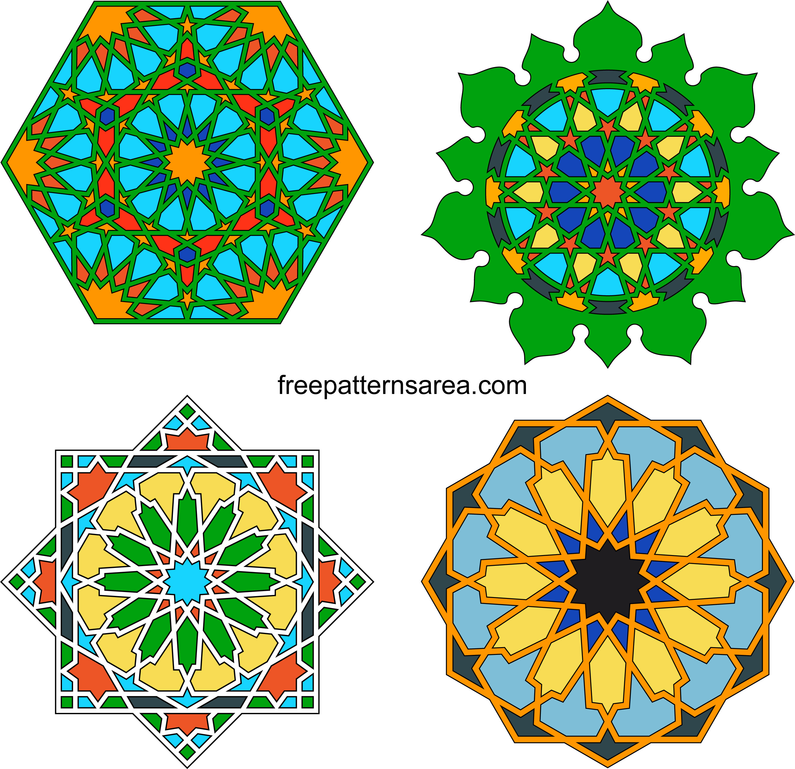 Islamic Art Geometric Design Graphics Vectors   FreePatternsArea